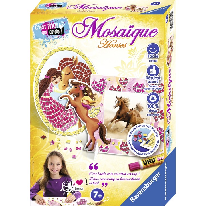 Ravensburger - 18404 - C'est Moi Qui Crée Mosaïque Horses