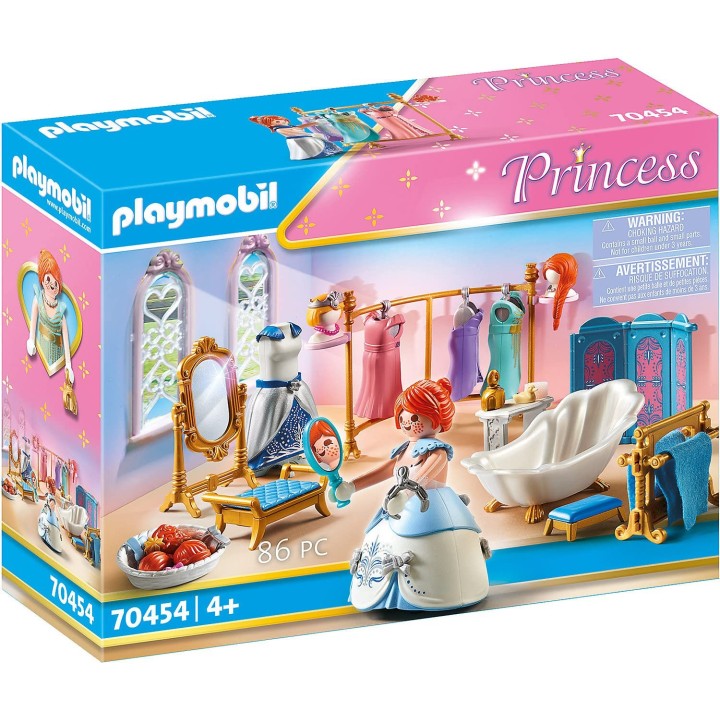 Playmobil 70454 Salle de Bain Royale avec Dressing - Princess - avec Un Personnage, Une Baignoire et des Accessoires - Pièce pou