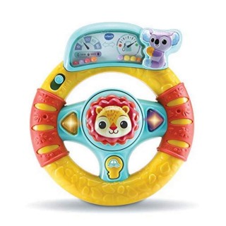 VTech - P'tit volant des découvertes – Volant Bébé / 6 Mois-3 Ans – Version FR, Taille unique