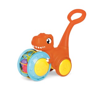 Toomies E73254 Tomy Pic & Push T. Rex, Children, Jurassic World, Educational Push & Go Vehicle, Colourful Dinosaur Toy for Baby 