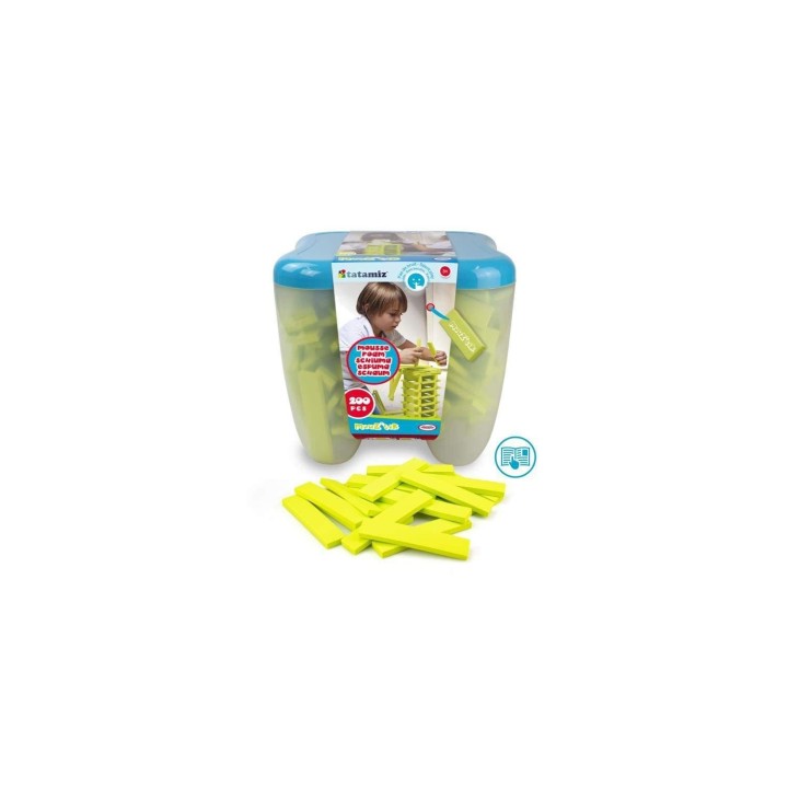 Tatamiz- Mouz'tik-Jeu de Construction en Mousse 200 pièces-Dès 3 Ans-D'arpèje EVA, TTMZ304, Vert