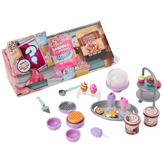 Totally Tiny, Set Food Mega Café, Creation Aliments Miniatures, 30 pièces, Slime Surprise garniture inclus, Jouet pour Enfants d