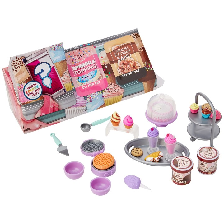Totally Tiny, Set Food Mega Café, Creation Aliments Miniatures, 30 pièces, Slime Surprise garniture inclus, Jouet pour Enfants d