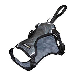 NUMAXES Harnais auto nylon Security Coneck'T - L : 80-105cm - Noir - Pour chien