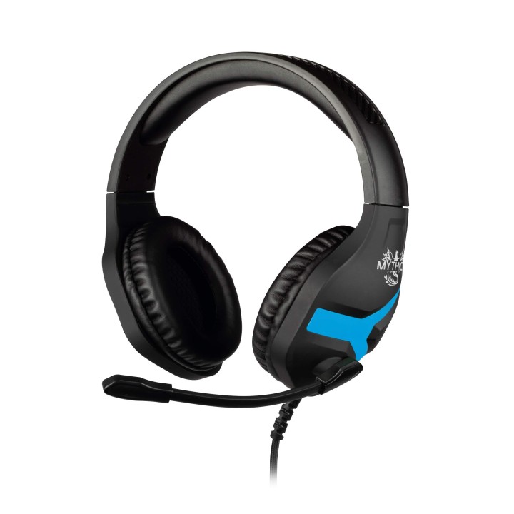 Konix Mythics Casque gaming filaire Nemesis pour PS4 et PS5 - Microphone 45° - Câble 1,5 m - Prise Jack 3,5 mm - Noir et bleu