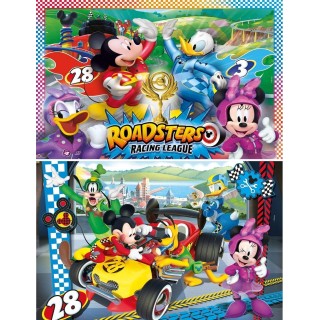 Clementoni- Supercolor Collection-Mickey and The Roadster Racers-2 x 20 pièces- 07034