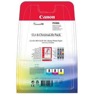 Canon CLI-8 Photo Value Pack Cartouche d'encre / Kit Papiers