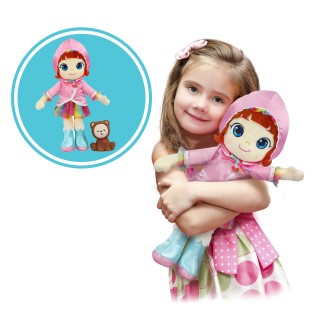 Rainbow Ruby - Licence Mini Univers - Ma Première Poupée - Poupée Ruby en Tissu avec Figurine Choco - Jouet