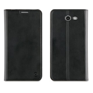 Muvit MUFLS0105 – Housse à Rabat avec Fonction Support et Porte-Cartes pour Samsung Galaxy J7 2017, Couleur Noire