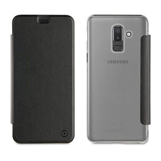 muvit Folio Case Noir: Samsung Galaxy J8 2018