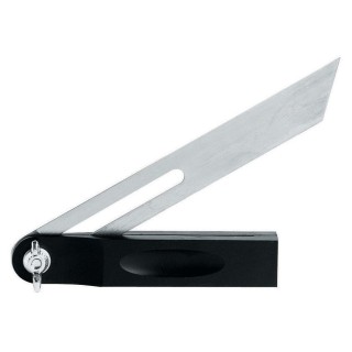 Stanley 0-46-825 Fausse Equerre de menuisier H1225 à Coulisse 200mm - Lame Robuste en Acier Carbone - Système de Blocage - Compa
