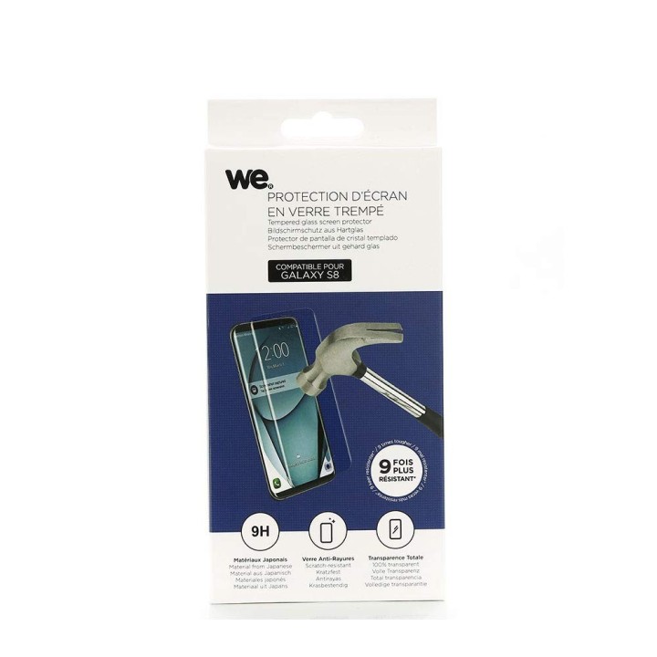WE Protection d'écran en Verre trempé Galaxy S8 / S9-3D incurvé