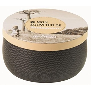 DEVINEAU 1302517 Bougie Parfumée Boîte Vanille Mon Souvenir de Madagascar Paraffine Beige 9 x 9 x 5 cm