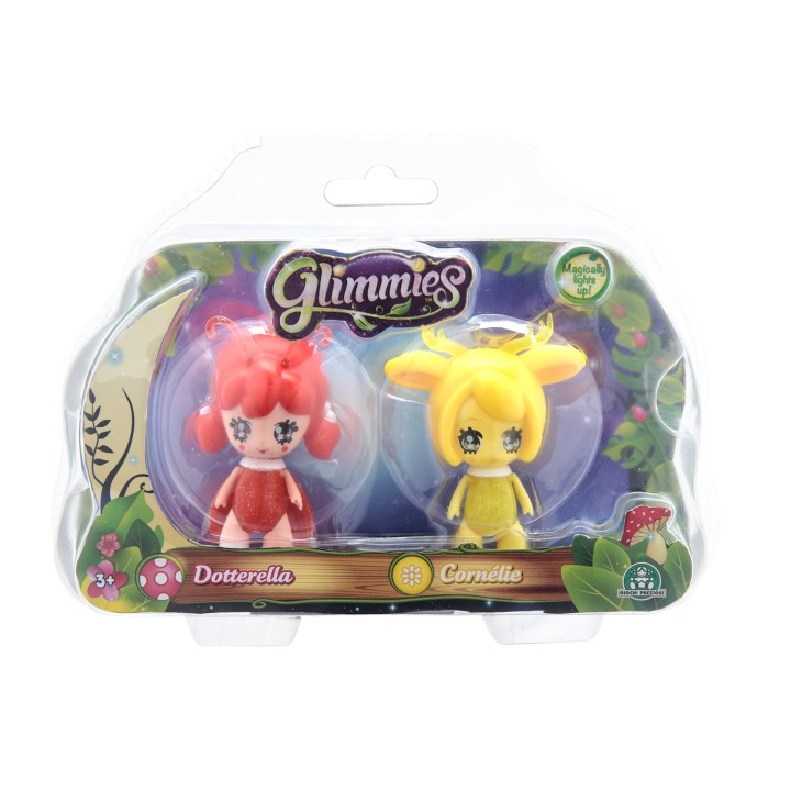 Glimmies 70100111–2 Fées 6 cm Figurine avec Fonction Flash 6 Compartiment de Assortis