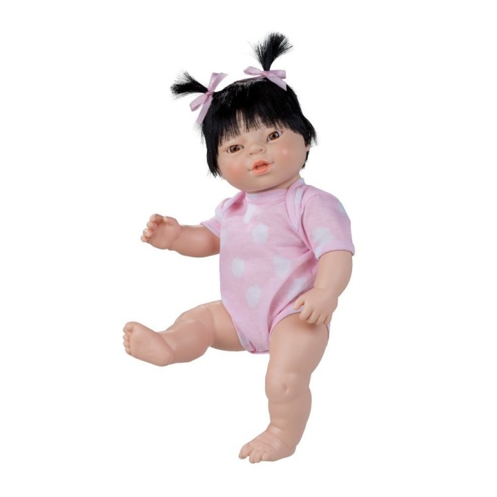 Berjuan – Poupée Newborn 38 cm Fille Ailes Blanches avec Vêtement, Multicolore (17061)