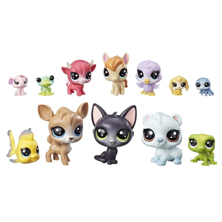 Littlest Pet Shop- Pet Pack Little Luckies Dogs Figurines sur Le thème du Jeu, E2072, Coloris Assortis