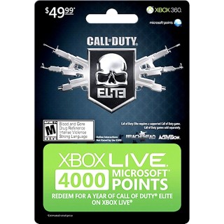Carte Xbox Live 4000 points Call of Duty Elite