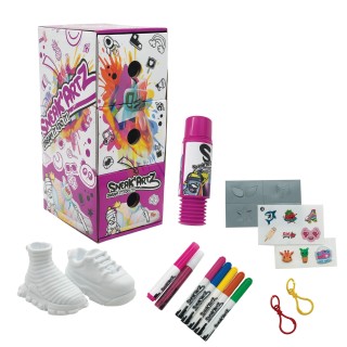 Splash Toys 32221 Splashtoys-SNEAK'ARTZ Starter Set ASST Violette-Loisirs créatifs-Design et personnalise tes Baskets-Assortimen