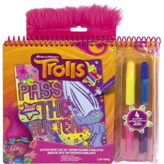 Lansay - 87657 - Trolls Portfolio De Dessins Paillettes
