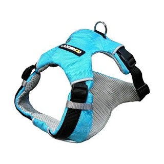 NUMAXES Harnais Sport Coneck'T - L : 80-105cm - Bleu - Pour chien