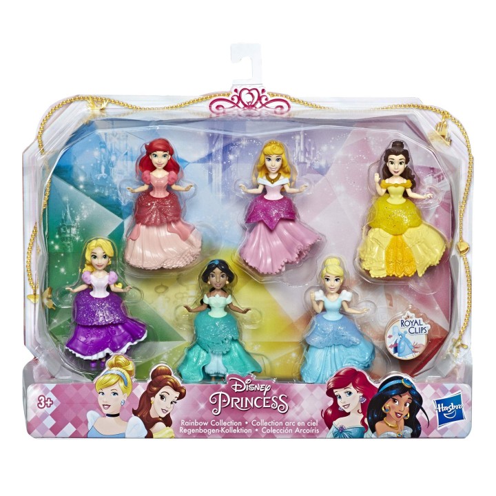 Disney Princesses – E5094EU4 Pack de 6 mini-poupees Princesses Disney Royal Clips - 8 cm Multicolour