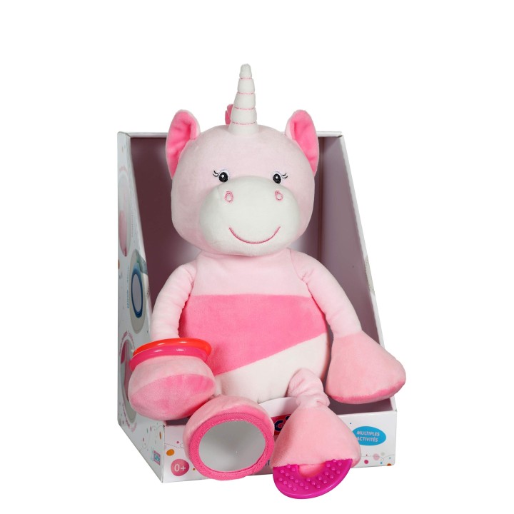 Gipsy Licorne Peluche, 70862, Blanc/Rose, 25 cm