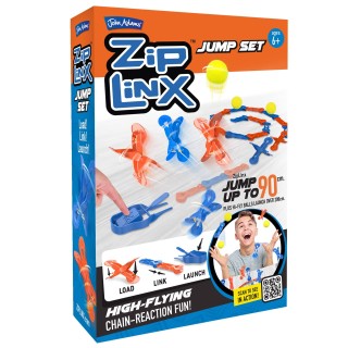John Adams ZipLinx – Kit de Saut : réaction en chaîne Volante Amusante. | Action de Domino et de carrelage | À partir de 6 Ans