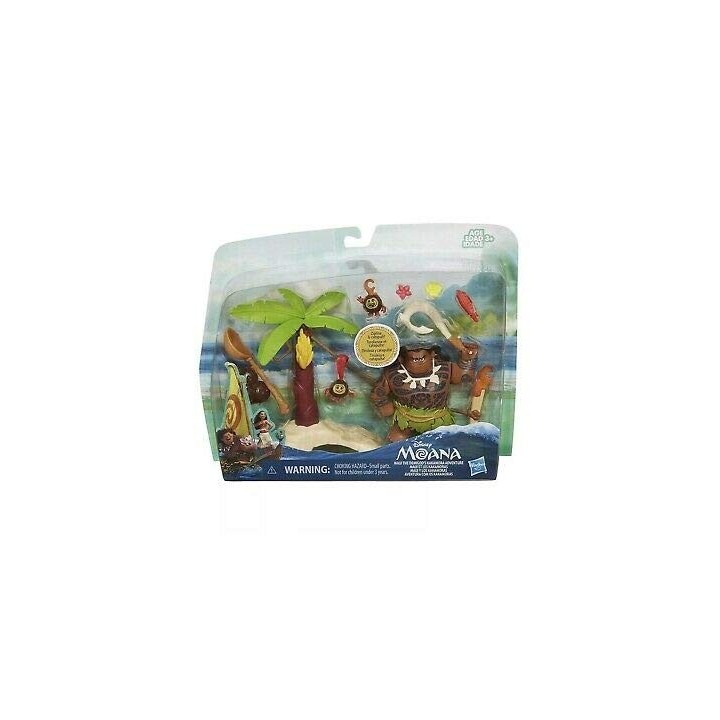 Set mini aventure figurines VAIANA Disney aventures de maui le demi dieu