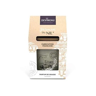 DEVINEAU Coffre bougie parfumée 2 meches - Contenant ovale - Jasmin du Nil