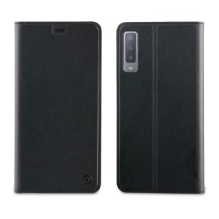 Muvit Housse Samsung Galaxy A7 2018 Fonction Support + Porte-Cartes Noire