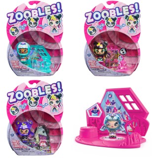 Zoobles Jouet - Pack 1 Zoobles Z-Girlz - Boules Magiques Colorées Transformables en Animaux Fantastiques et Poupées Z-Girlz Avec