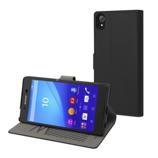 muvit Made Xperia SESLI0163 Etui Folio pour Sony Xperia Z5 Noir