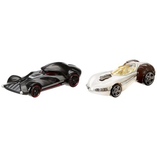 Hot Wheels – Star Wars – Darth Vader & Princess Leia – 2 Véhicules Miniatures