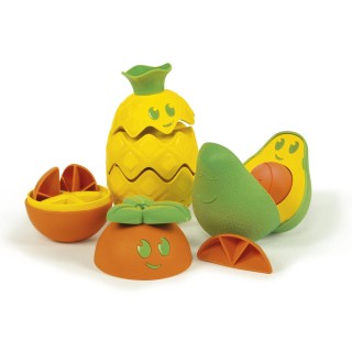 Clementoni- Panier de frutas Mes Fruits à Assembler motricité d'éveil éducatif, bébé Jouet 1 an, Jeu Premier âge, matériaux 100%