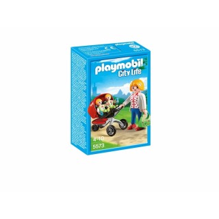 PLAYMOBIL 5573 Maman avec jumeaux et landau- City Life- L'école- maman jumeaux