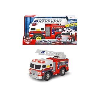 Dickie Toys - Unité de Secours Fire - Camion de Pompier de 30 cm avec échelle Extensible, lumière Bleue et sirène, pour Les Enfa